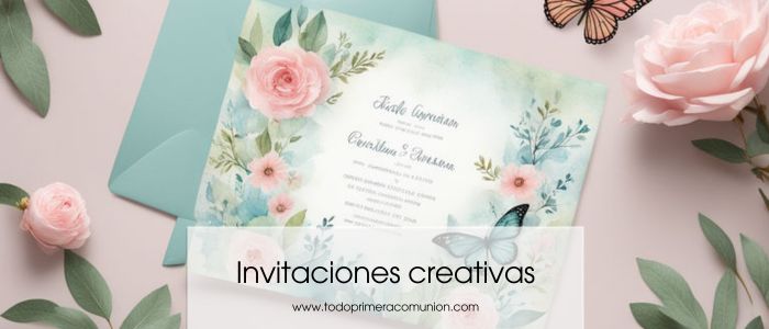 Invitaciones creativas para una primera comunión especial