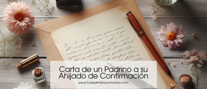 Carta de un Padrino a su Ahijado de Confirmación