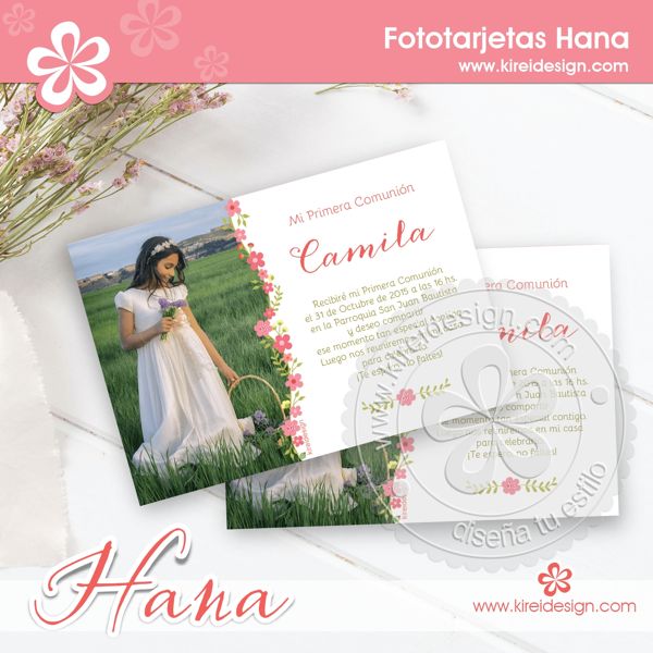 Hana: Tarjeta con foto