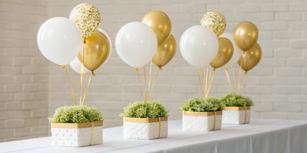 centros de mesa con globos