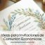 Ideas para Invitaciones de Comunión Económicas