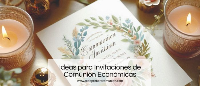 Ideas para Invitaciones de Comunión Económicas